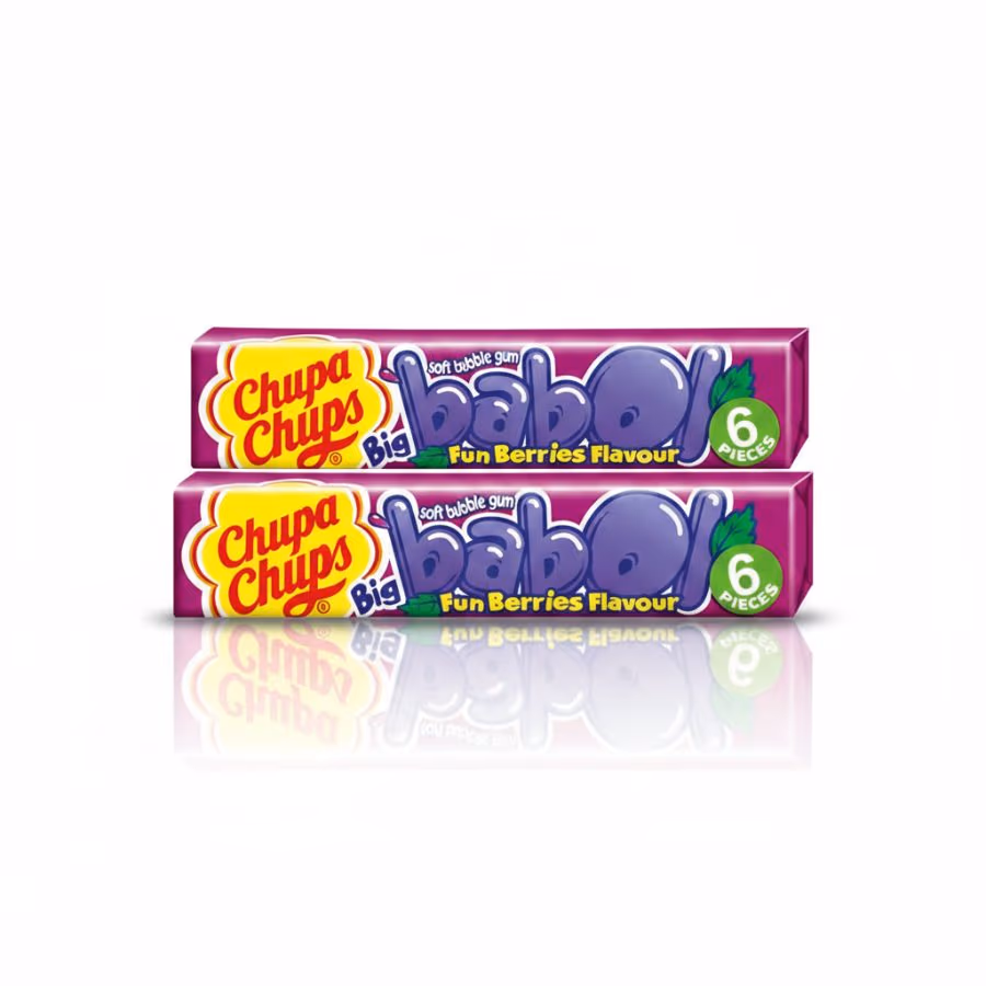 2 Chupa Chups Fun Berries Bubblegum