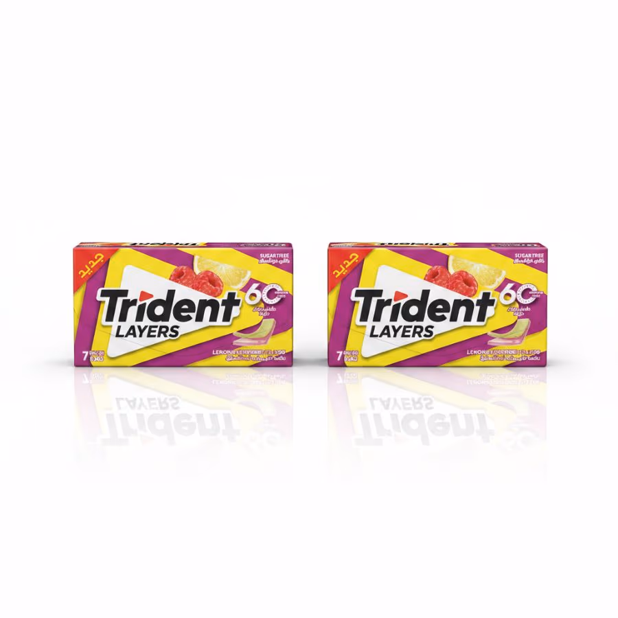 2 Trident Lemon Raspberry x7