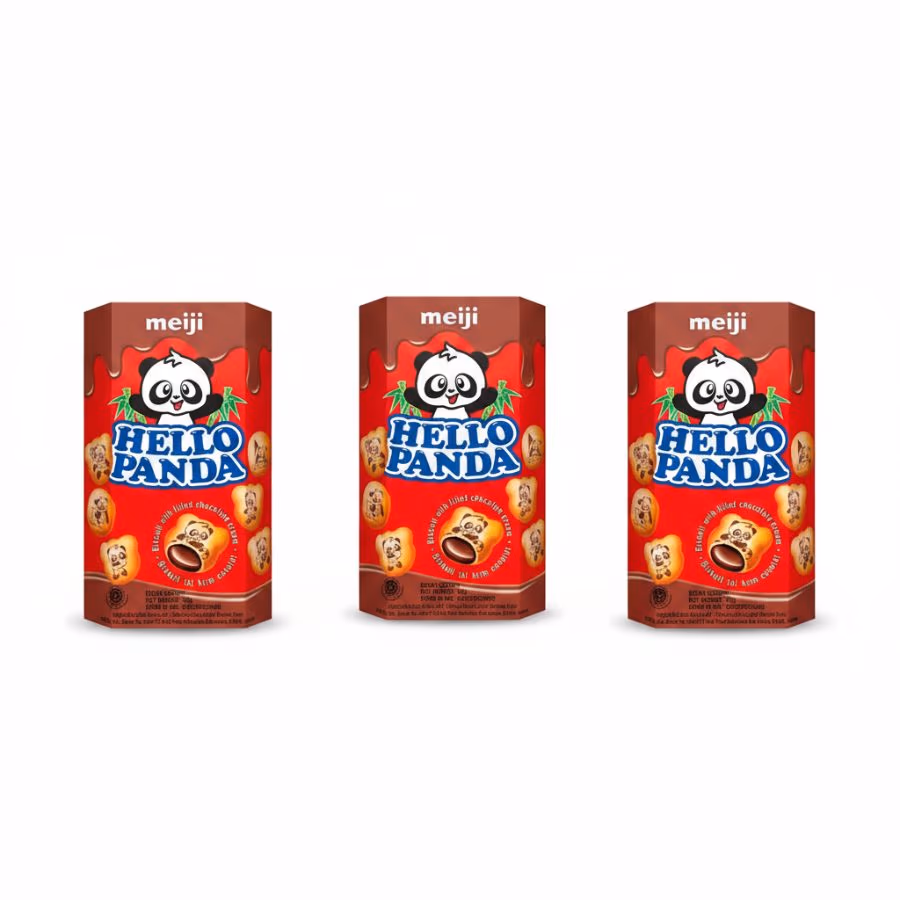 3 Hello Panda Biscuit Treats 70g