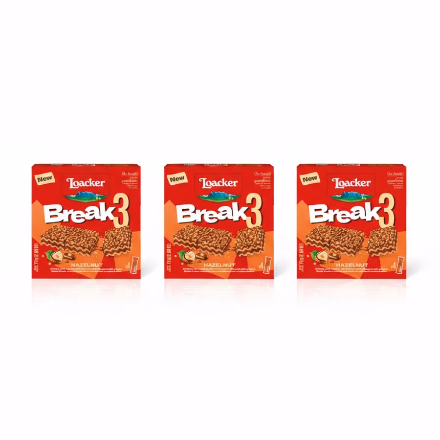 3 Loacker Break3 Hazelnut 19g