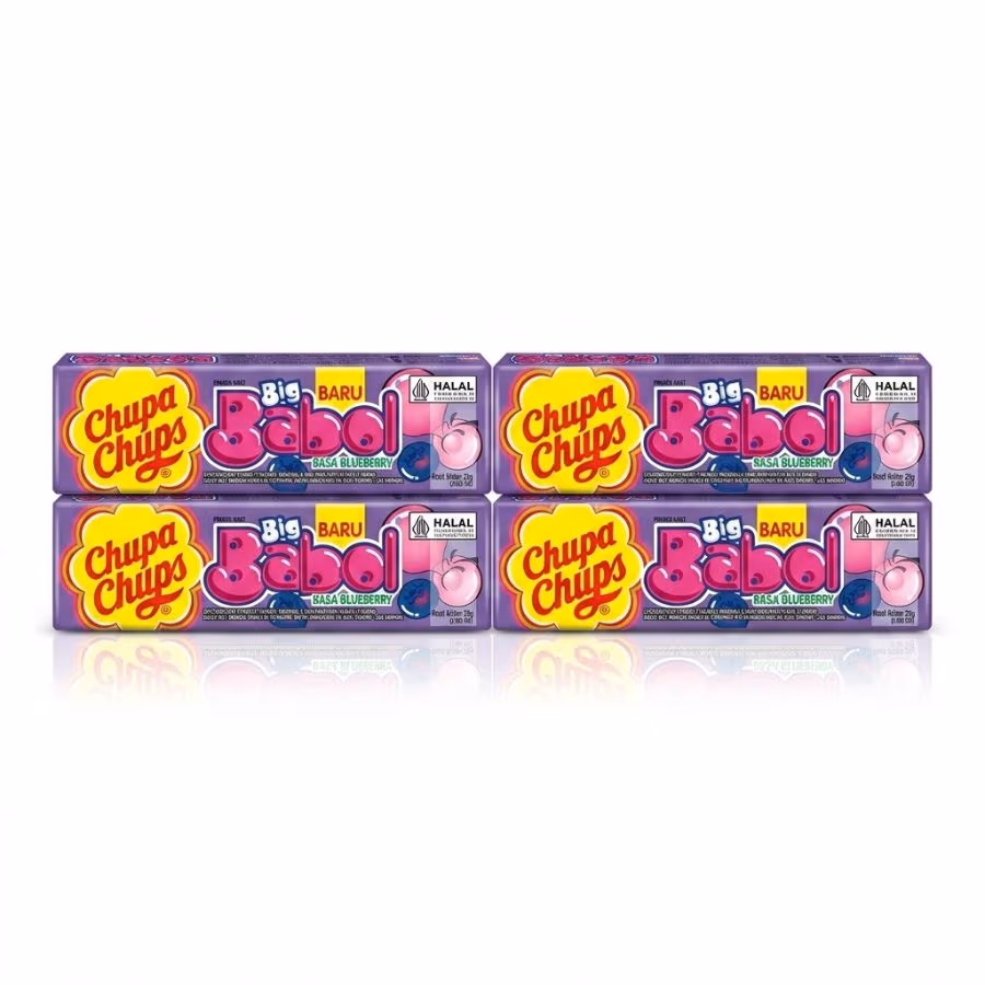 4 Chupa Chups Big Babol bluebery