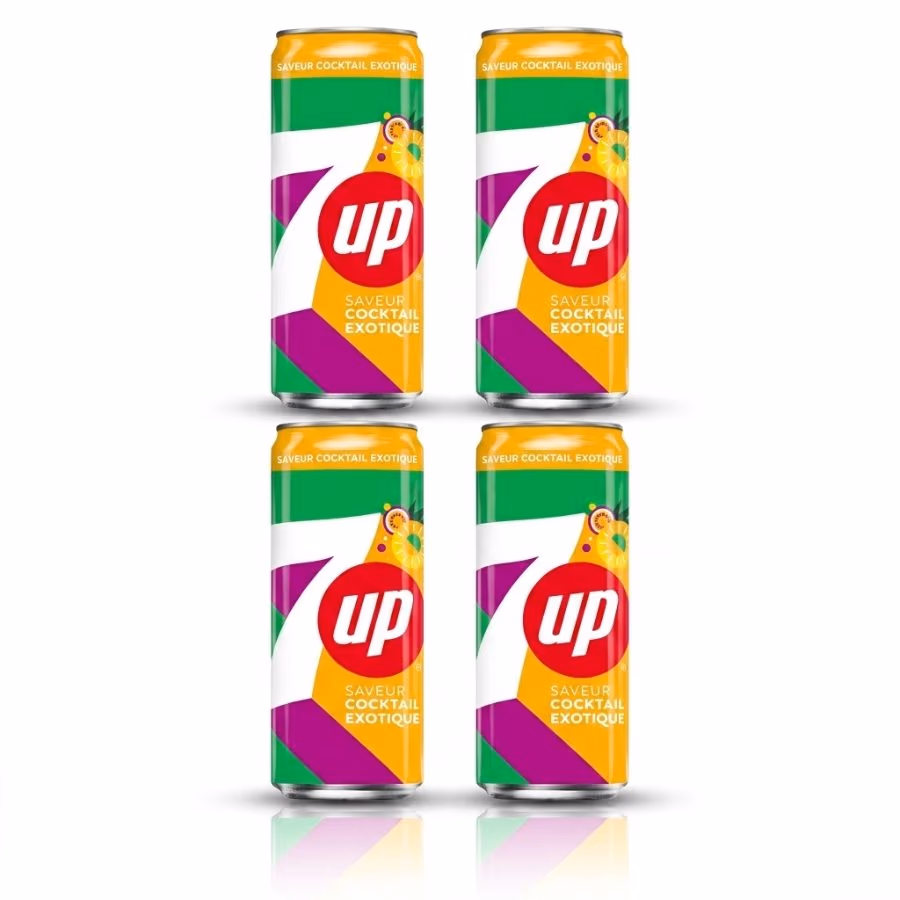 4 7up Exotic 330ml