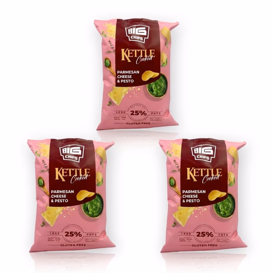 3 Big Chips Parmesan & Pesto 100g