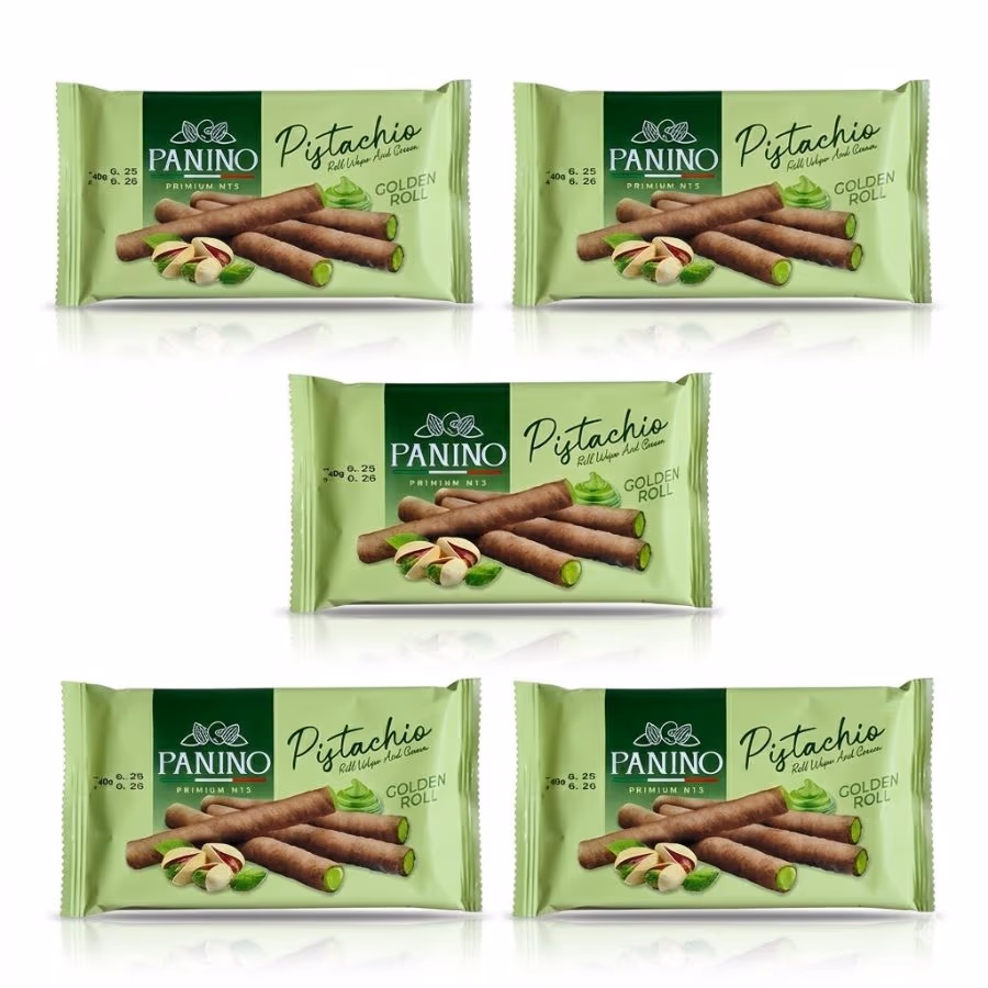 5 Panino Wafer Roll Pistachio Cream