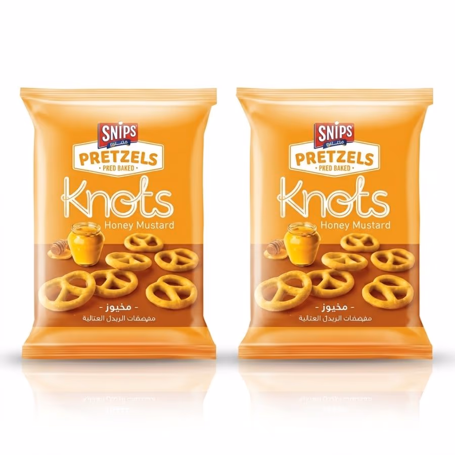 2 Snips Pretzels Knots Honey Mustard 120g