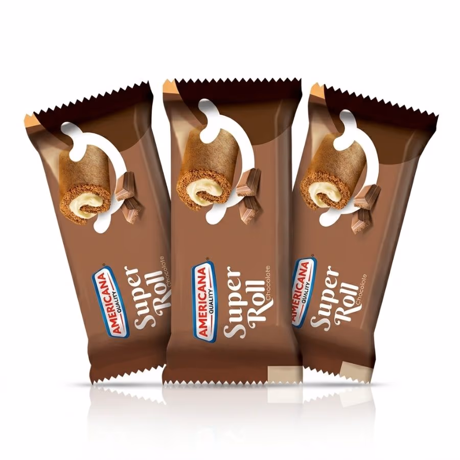 3 Americana Super Roll Chocoloate 60g