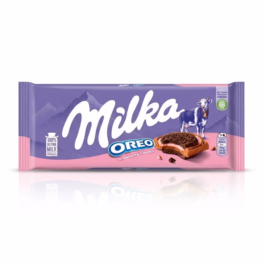 Milka Bar Strawberry Oreo 92g