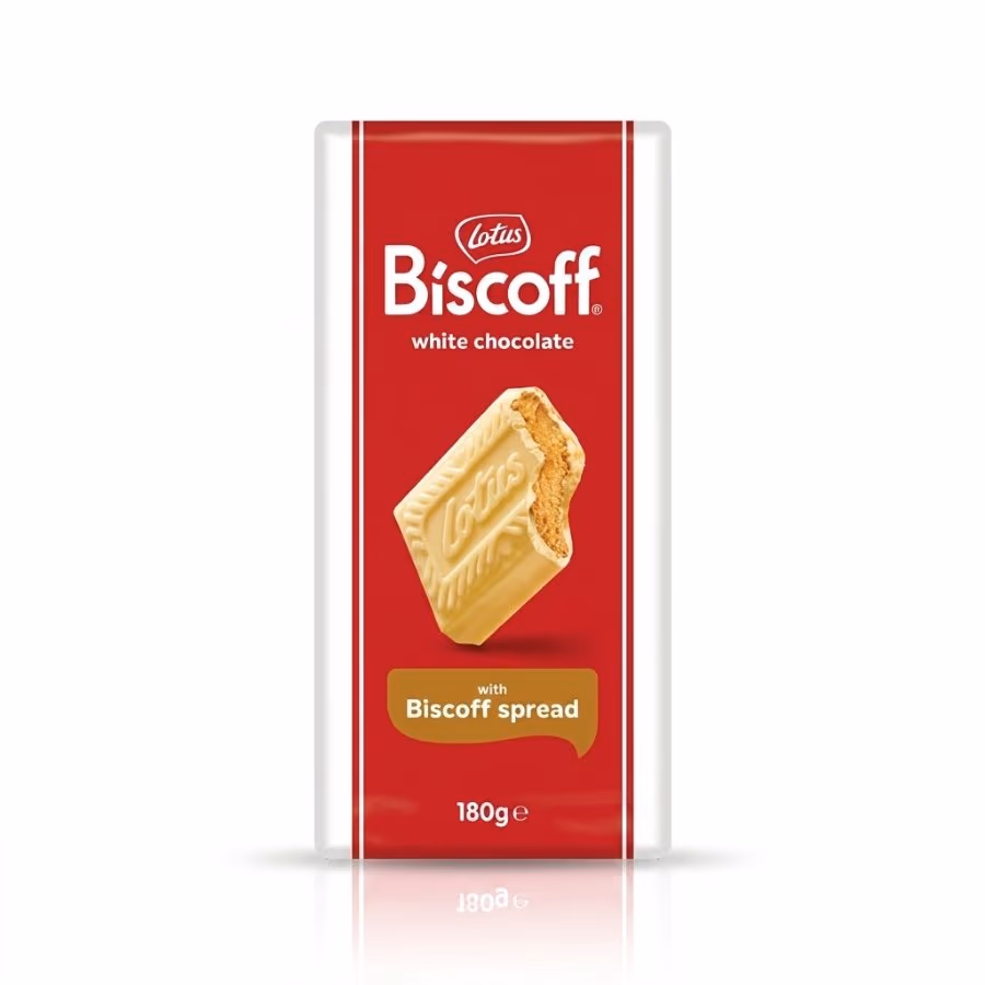 Lotus White Chocolate With Biscoff Spread 180g